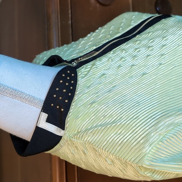 Jamie Sadock Lime Bubble Print Short Sleeve Ribbed Golf Top Size XL - Picture 10 of 13